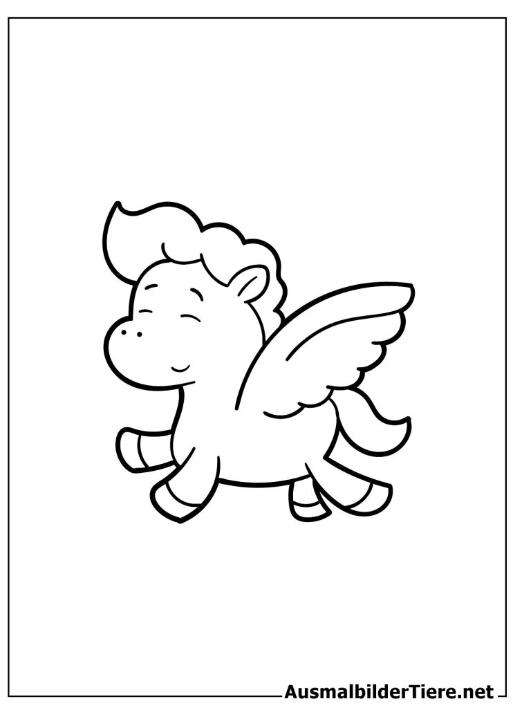 Ausmalbild Pegasus Kostenlos