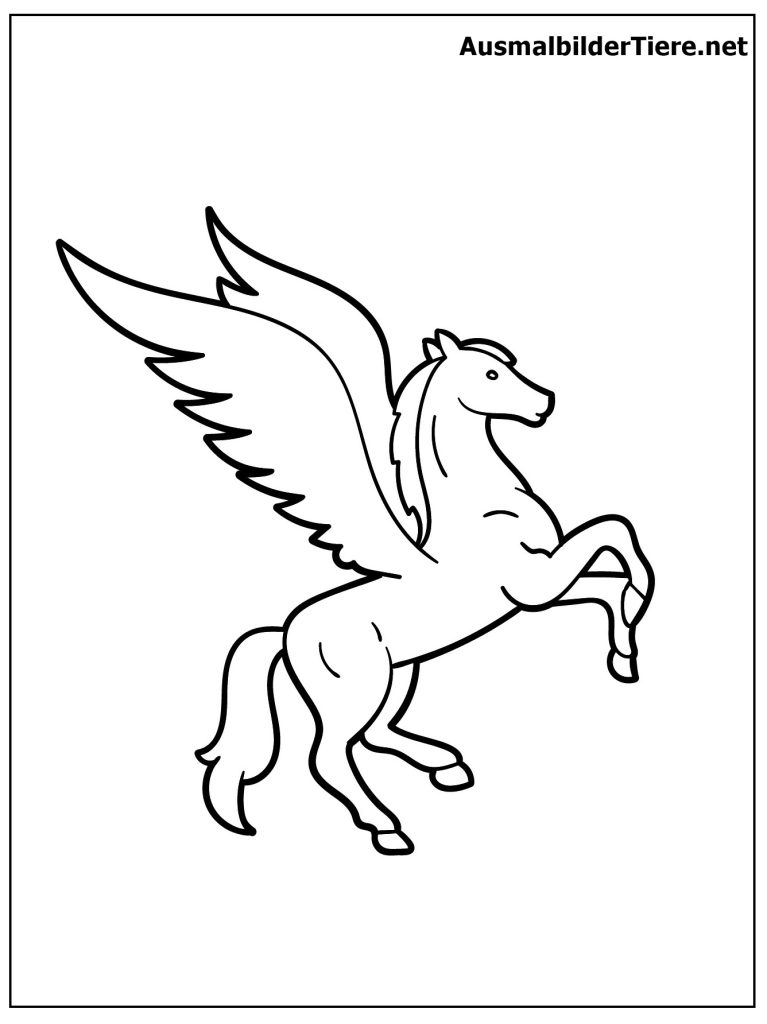 Ausmalbilder Pegasus. 10 Malvorlagen Kostenlos als PDF