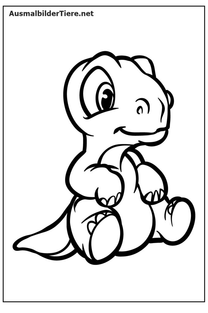 Malvorlage Baby Dinosaurier