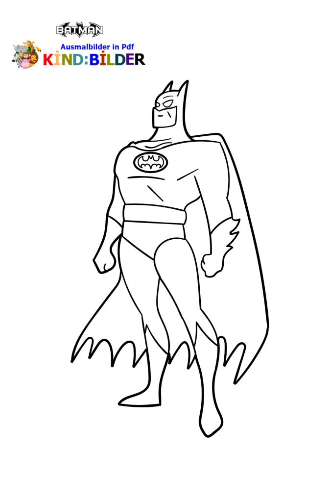 Hochwertige Ausmalbild Batman